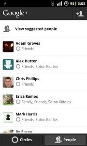 Google+ for Android - Friends & Circles