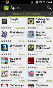 Android Market - "Top Free" List