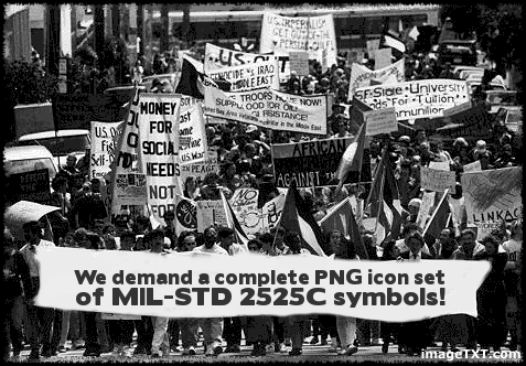"We demand a complete PNG icon set of MIL-STD 2525C symbols!"