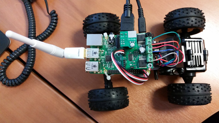 All-Terrain Pi with WiFi dongle fitted
