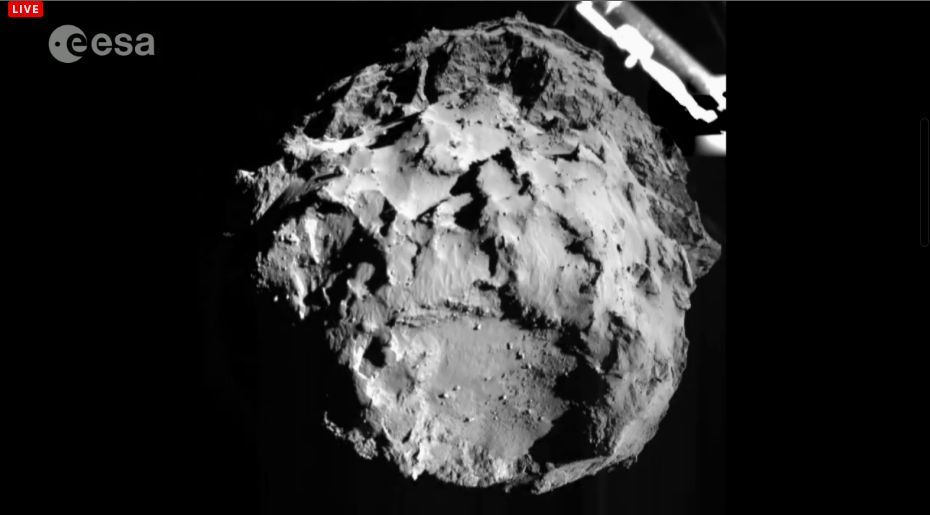 Comet 67P C-G as seen from Philae during descent