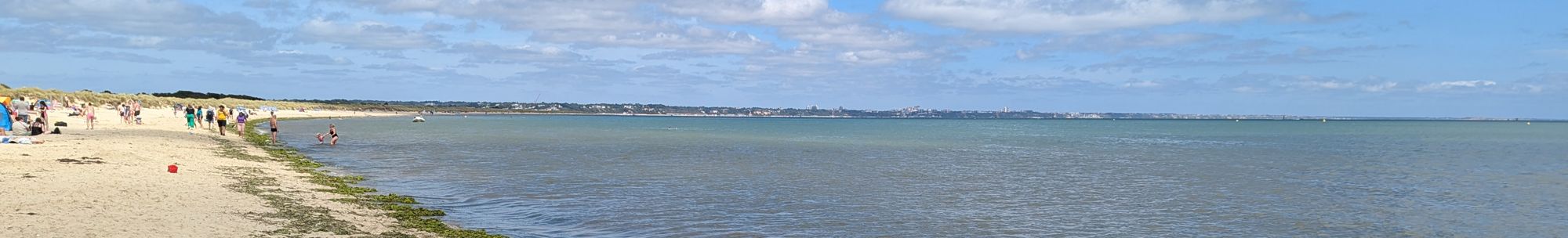 Panoramic view of Bournemouth & Poole coastline from Knoll Beach