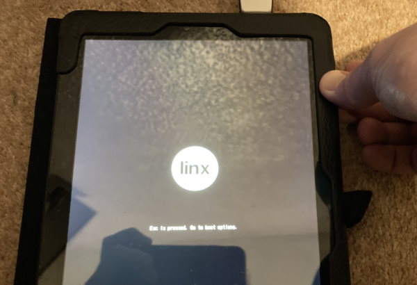 LINX tablet boot screen