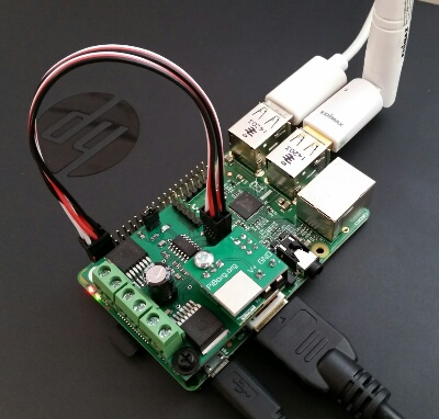 All-Terrain Pi electronics stack connected to KVM and WiFi