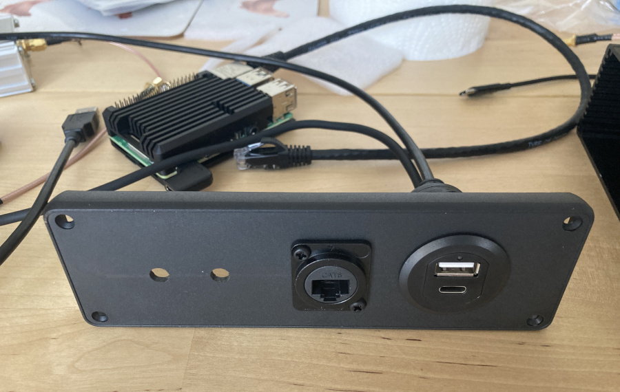 USB and Ethernet sockets fitted