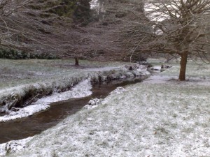 Snow in Bournemouth Gardens, February