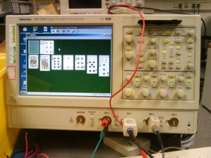 Solitaire on an Oscilloscope