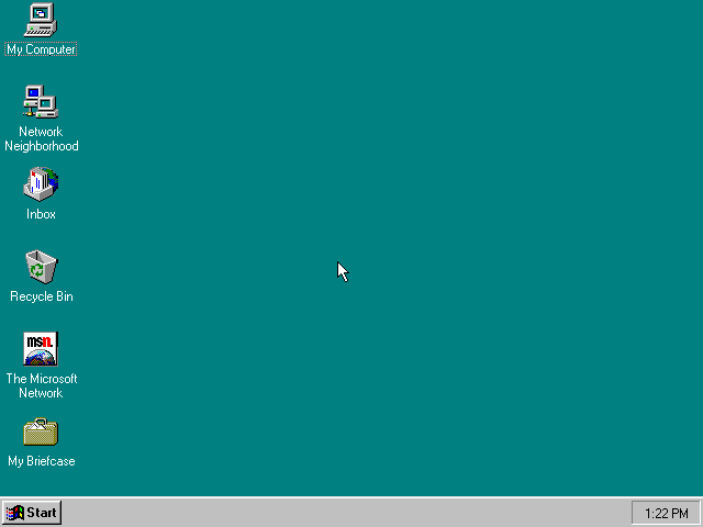 Windows 95 desktop