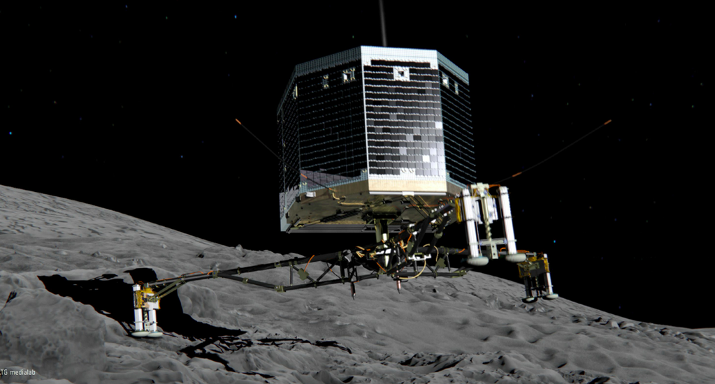 Artist's impression of the Philae lander after touchdown