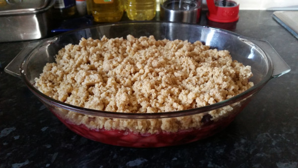 Apple and Blackberry Crumble