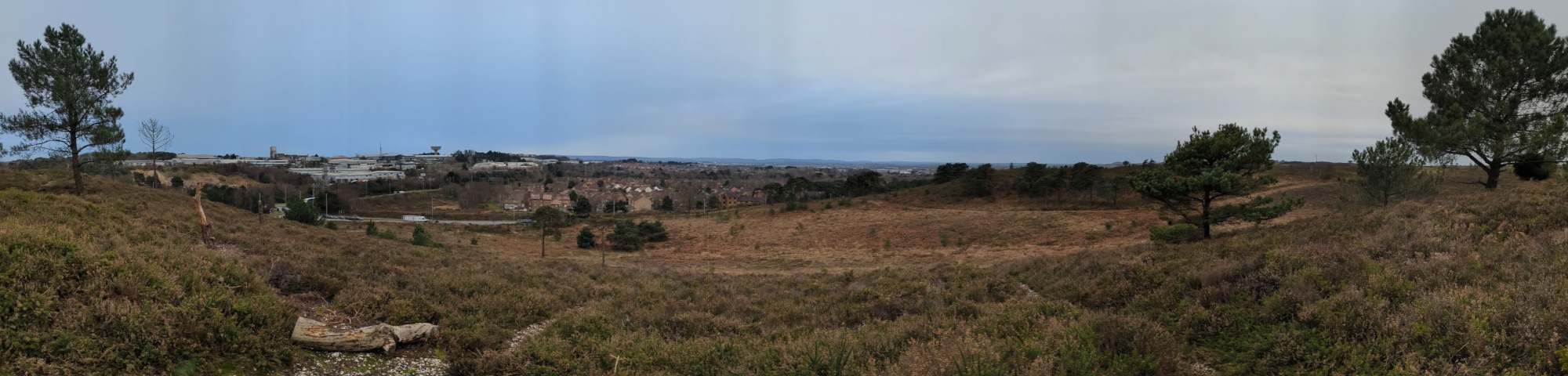 Panorama looking south from Canford Heath