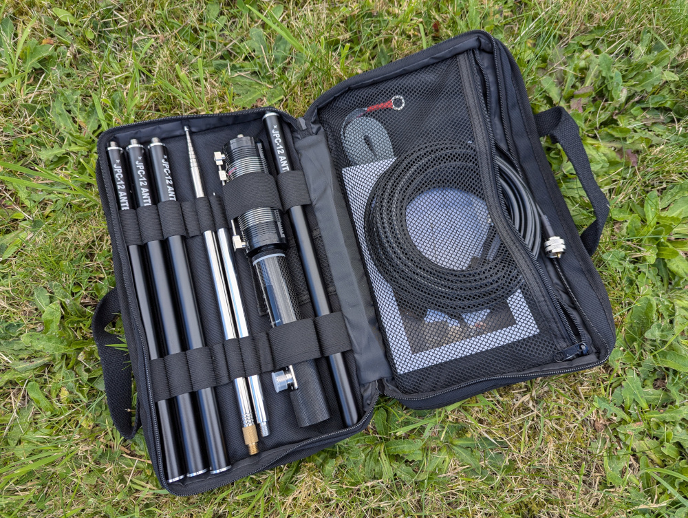 The antenna kit in its bag