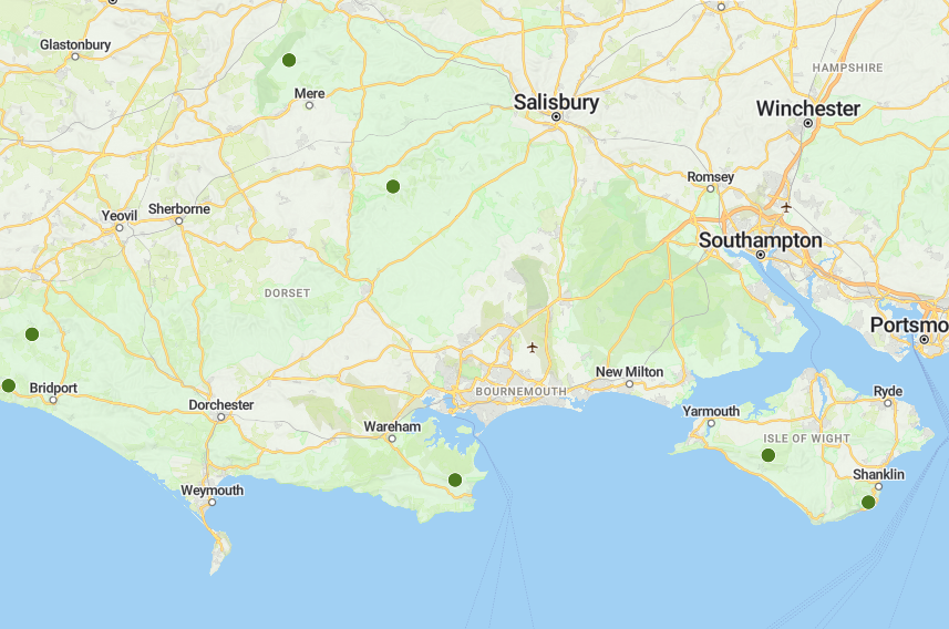 Map of local SOTA summits