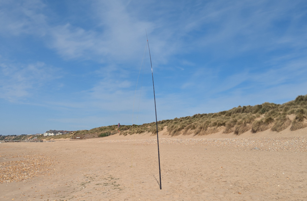 Antenna set up on the beach