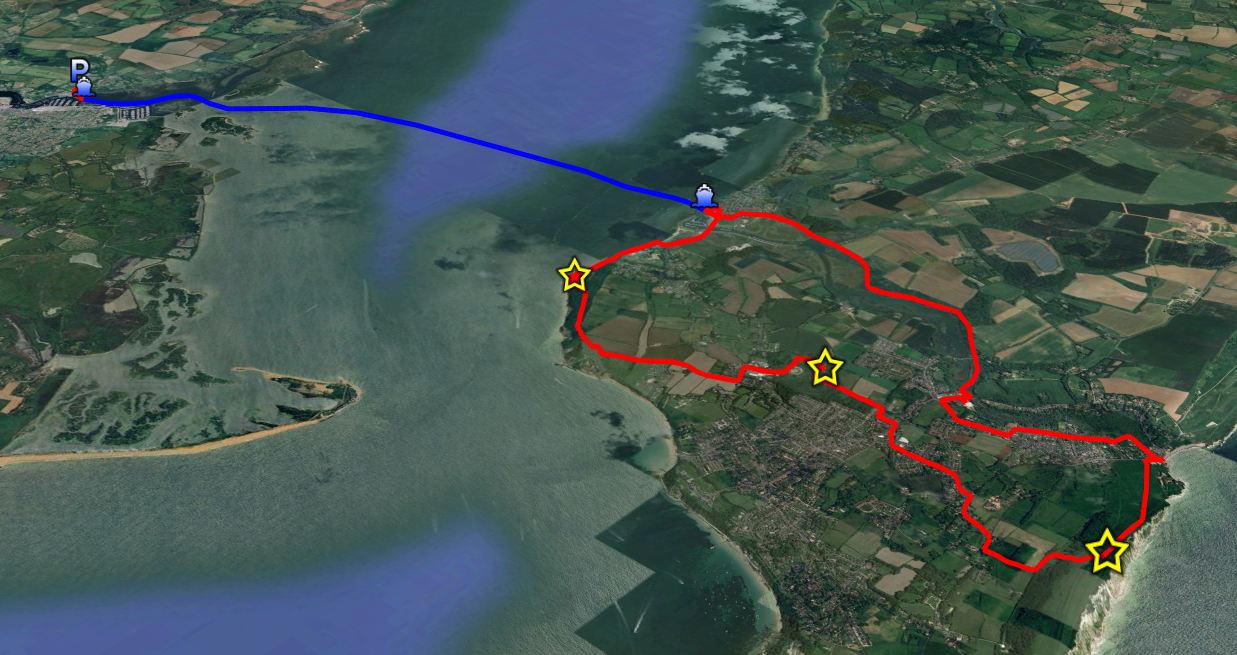 Google Earth route map