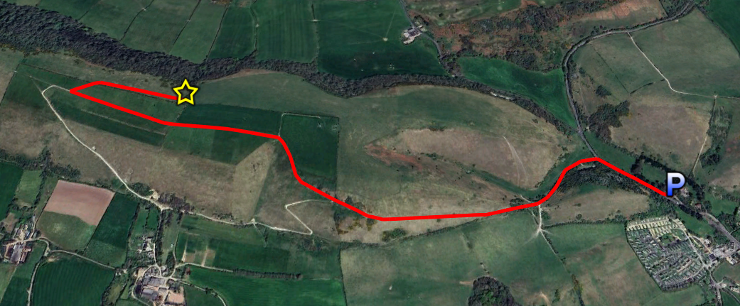 Google Earth plot of a route