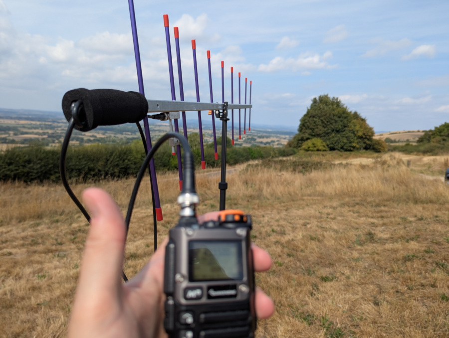 Yagi antenna with Quansheng radio