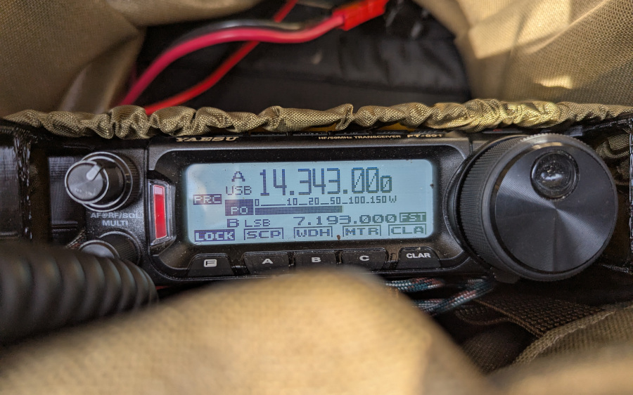 FT-891 showing approx 70W transmit power