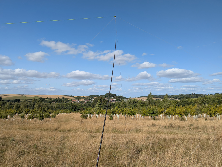 Inverted-V dipole antenna and a great view