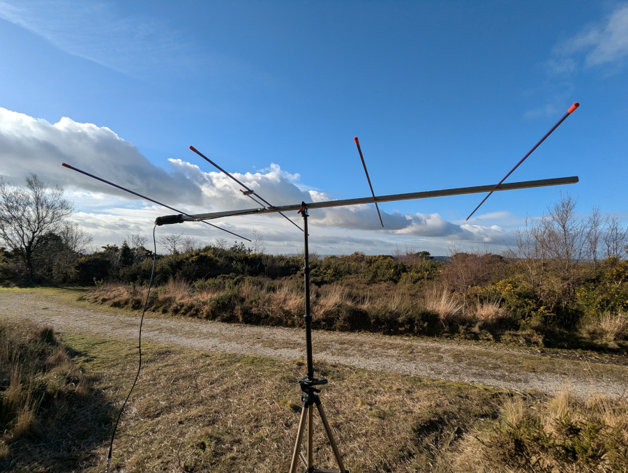 2m Yagi antenna on the hilltop