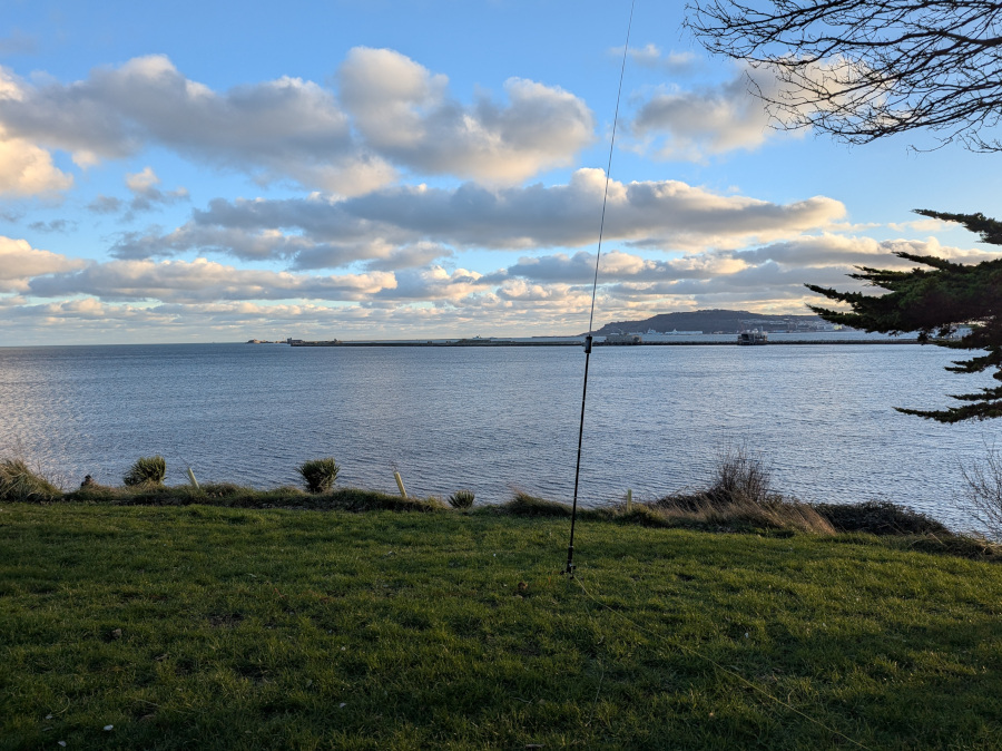 Antenna with Newton's Cove, Portland Harbour and Portland in the background