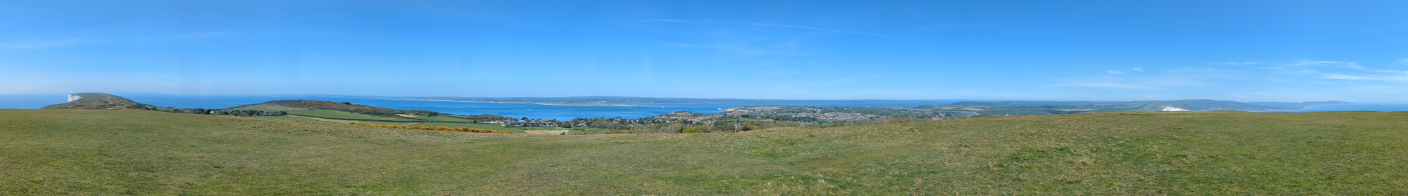 Panorama of the Solent from Tennyson Down