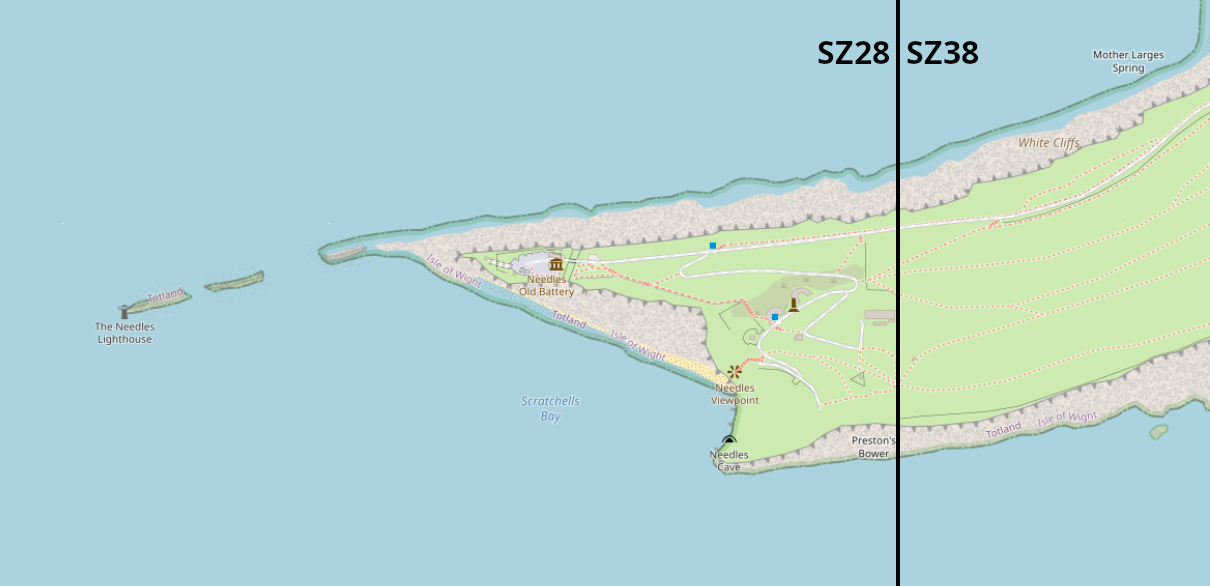 OpenStreetMap map with WAB square boundary labelled