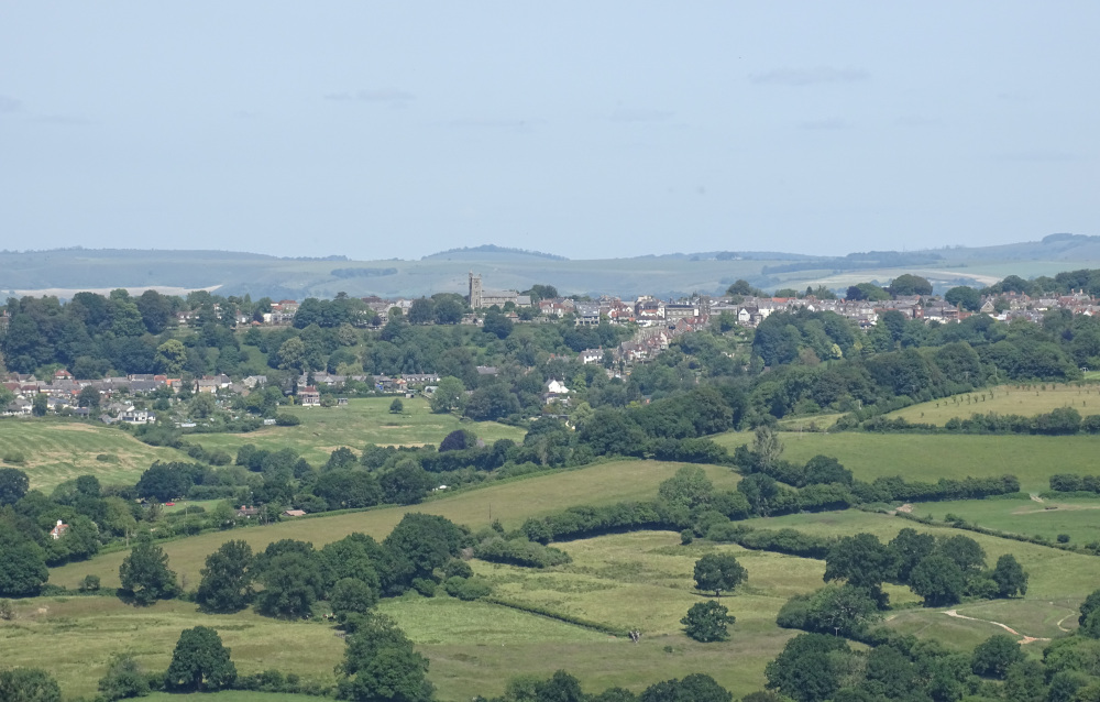 Shaftesbury viewed from Melbury Beacon