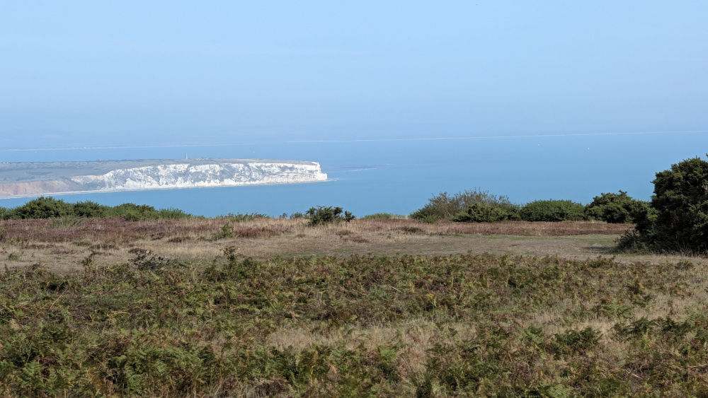 View of Culver Down over the water from St Boniface Down