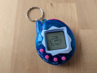 A Tamagotchi-like virtual pet toy