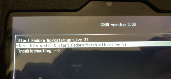 Grub boot menu