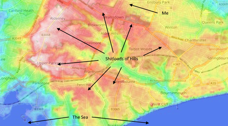 Terrain altitude map