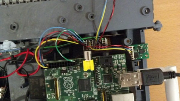 Rear Electronics, showing RPi, GPIO Break-out and Compass