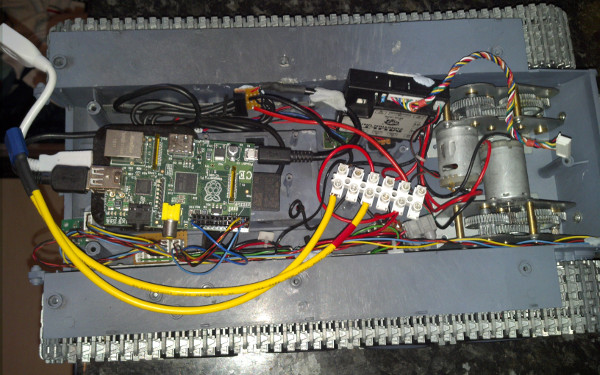 The internals of the tank to support the new battery