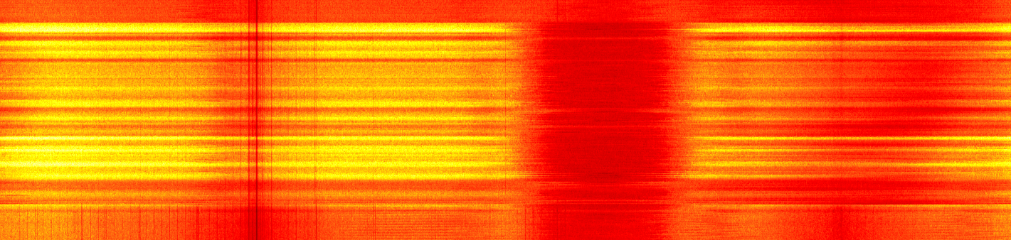 Screenshot of a spectrum waterfall